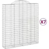 vidaXL Paniers à gabions arqués 7 pcs 200x50x220/240 cm Fer galvanisé