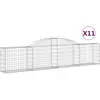 vidaXL Paniers à gabions arqués 11 pcs 300x30x60/80 cm Fer galvanisé