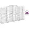 vidaXL Paniers à gabions arqués 6 pcs 400x50x220/240 cm Fer galvanisé