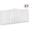 vidaXL Paniers à gabions arqués 7 pcs 400x50x160/180 cm fer galvanisé