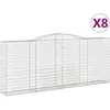 vidaXL Paniers à gabions arqués 8 pcs 400x50x160/180 cm fer galvanisé