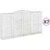 vidaXL Paniers à gabions arqués 7 pcs 400x50x200/220 cm Fer galvanisé