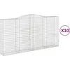 vidaXL Paniers à gabions arqués 10 pcs 400x50x200/220 cm Fer galvanisé