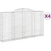 vidaXL Paniers à gabions arqués 4 pcs 300x30x160/180 cm fer galvanisé