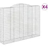vidaXL Paniers à gabions arqués 4 pcs 300x50x220/240 cm fer galvanisé