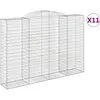 vidaXL Paniers à gabions arqués 11 pcs 300x50x200/220 cm Fer galvanisé