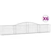 vidaXL Paniers à gabions arqués 6 pcs 400x30x60/80 cm Fer galvanisé