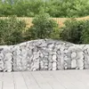 vidaXL Paniers à gabions arqués 15 pcs 400x30x100/120 cm Fer galvanisé