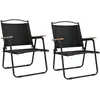 vidaXL Chaises de camping 2 pcs Noir 54x55x78 cm Tissu Oxford