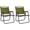 vidaXL Chaises de camping 2 pcs Vert 54x55x78 cm Tissu Oxford