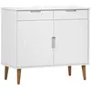 vidaXL Buffet MOLDE Blanc 90x40x80 cm Bois massif de pin