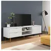 vidaXL Meuble TV MOLDE Blanc 158x40x49 cm Bois de pin massif