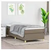 vidaXL Sommier à lattes de lit avec matelas Taupe 90x190 cm Tissu