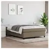 vidaXL Sommier à lattes de lit avec matelas Taupe 140x190 cm Tissu