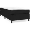 vidaXL Sommier à lattes de lit avec matelas Noir 90x190 cm Tissu