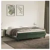 vidaXL Sommier à lattes de lit et matelas Vert foncé 180x200cm Velours