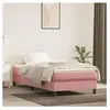 vidaXL Sommier à lattes de lit avec matelas Rose 90x200 cm Velours