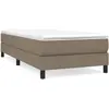 vidaXL Sommier à lattes de lit avec matelas Taupe 80x200 cm Tissu