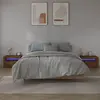 vidaXL Tables de chevet 2 pcs avec LED chêne fumé 60x35x40 cm