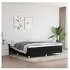 vidaXL Sommier à lattes de lit avec matelas Noir 180x200 cm Tissu