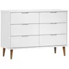vidaXL Commode MOLDE Blanc 113x40x80 cm Bois de pin massif