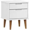 vidaXL Table de chevet MOLDE Blanc 40x35x48 cm Bois de pin massif