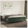 vidaXL Sommier à lattes de lit et matelas Vert foncé 200x200cm Velours