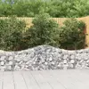 vidaXL Paniers à gabions arqués 7 pcs 200x30x60/80 cm Fer galvanisé