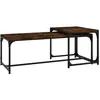 vidaXL Tables basses 2 pcs Chêne fumé Bois d'ingénierie