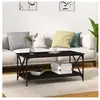 vidaXL Table basse Noir 100x50x45 cm Bois d'ingénierie et fer