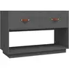 vidaXL Meuble TV Gris 90x40x60 cm Bois de pin massif