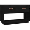 vidaXL Meuble TV Noir 90x40x60 cm Bois de pin massif