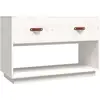 vidaXL Meuble TV Blanc 90x40x60 cm Bois de pin massif