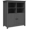 vidaXL Buffet Gris 83x41,5x100 cm Bois massif de pin