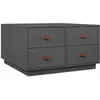 vidaXL Table basse Gris 80x80x45 cm Bois massif de pin