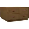 vidaXL Table basse Marron miel 80x80x45 cm Bois massif de pin