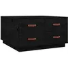 vidaXL Table basse Noir 80x80x45 cm Bois massif de pin