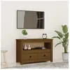 vidaXL Meuble TV Marron miel 79x35x52 cm Bois de pin massif