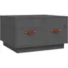 vidaXL Table basse Gris 60x53x35 cm Bois massif de pin