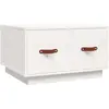 vidaXL Table basse Blanc 60x53x35 cm Bois massif de pin