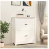 vidaXL Buffet Blanc 83x41,5x100 cm Bois massif de pin