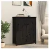 vidaXL Buffet Noir 83x41,5x100 cm Bois massif de pin