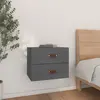 vidaXL Table de chevet murale Gris 50x36x40 cm