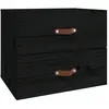 vidaXL Table de chevet murale Noir 50x36x40 cm