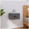 vidaXL Table de chevet murale Gris 40x29,5x22 cm
