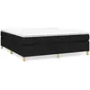 vidaXL Sommier à lattes de lit avec matelas Noir 180x200 cm Tissu