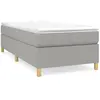 vidaXL Sommier à lattes de lit avec matelas Gris clair 160x200cm Tissu