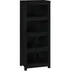 vidaXL Bibliothèque Noir 50x35x125,5 cm Bois de pin massif