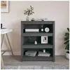 vidaXL Bibliothèque Gris 80x35x97 cm Bois de pin massif