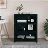 vidaXL Bibliothèque Noir 80x35x97 cm Bois de pin massif